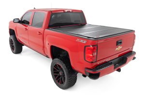 Chevrolet Silverado 2500 HD Bed Cover - Rough Country - Hard Tri-Fold Flip Up - '14-'19 Chevrolet Silverado 2500 HD Bed Cover - Rough Country - Hard Tri-Fold Flip Up - '14-'19